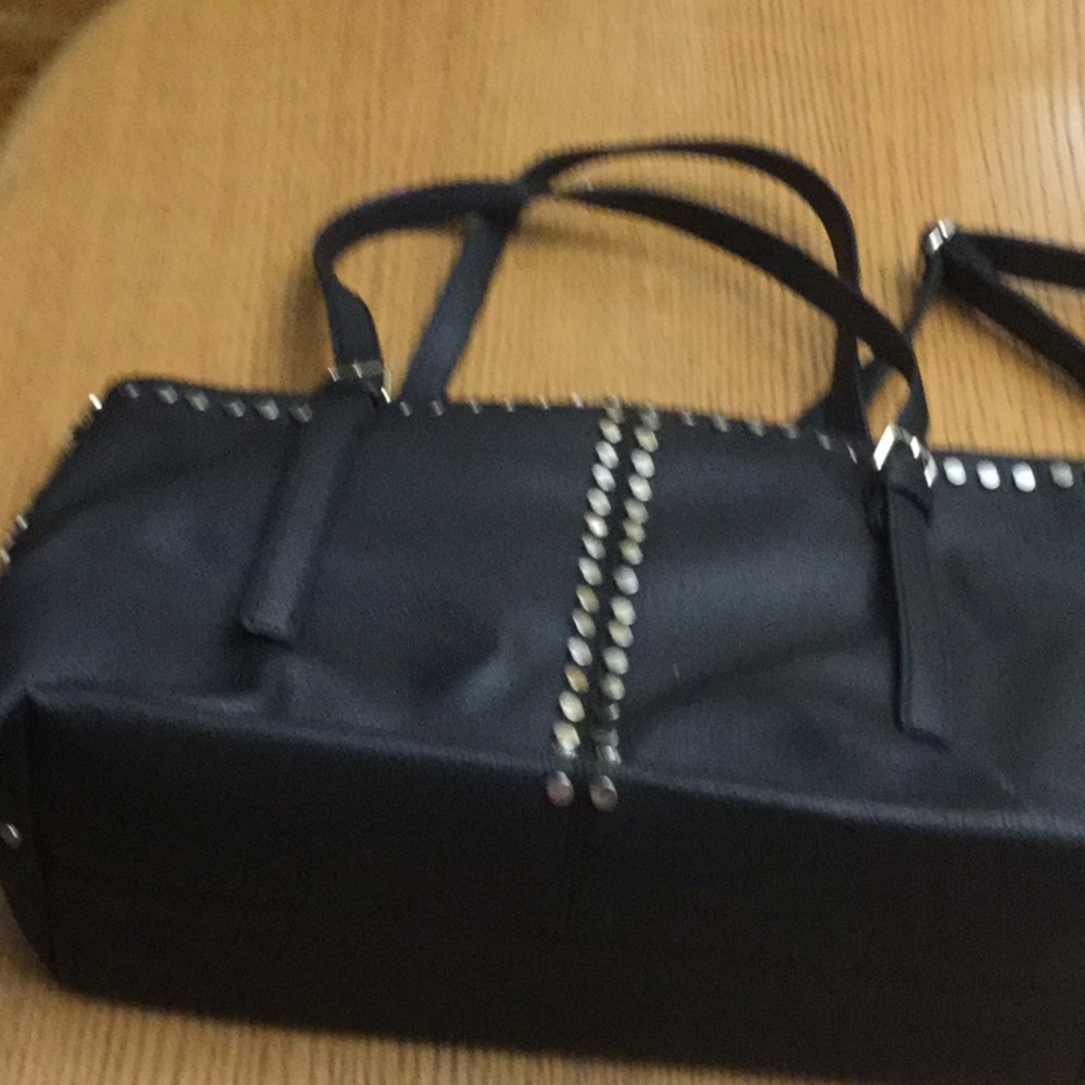 Black Rivet laptop bag Messenger bag faux leather